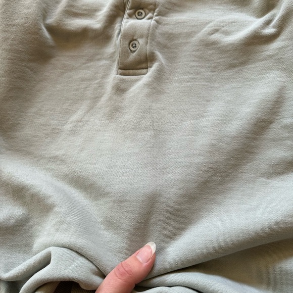 Daily Drills Oversized Henley Top and Joggers with Buttons - Picture 4 of 14